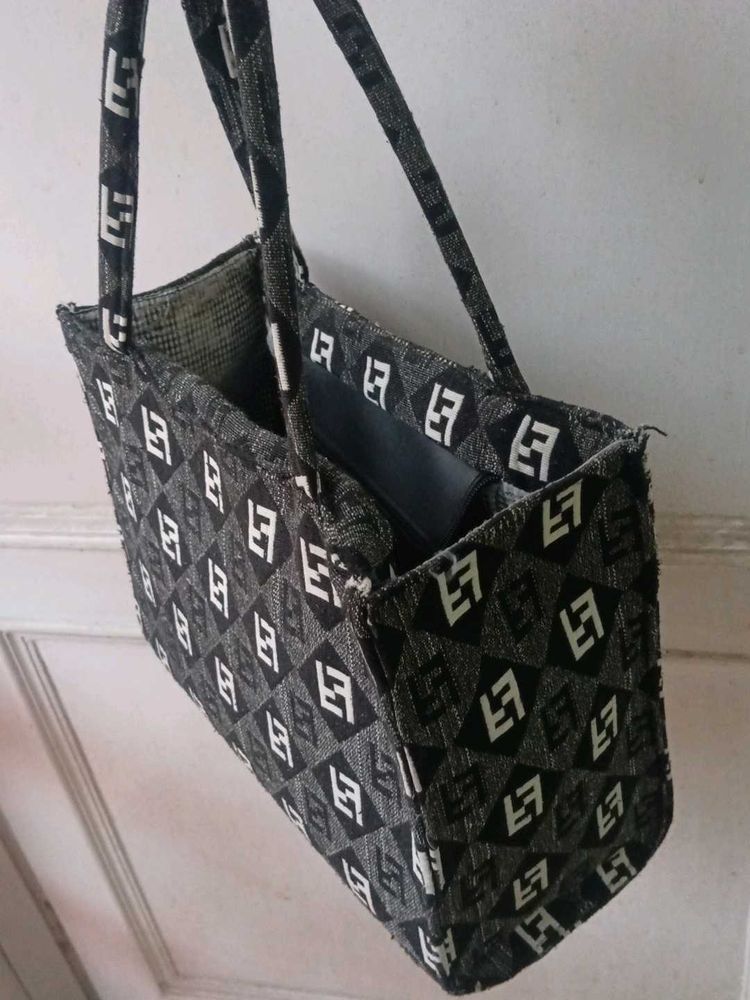 Patterned Tote Handbag
