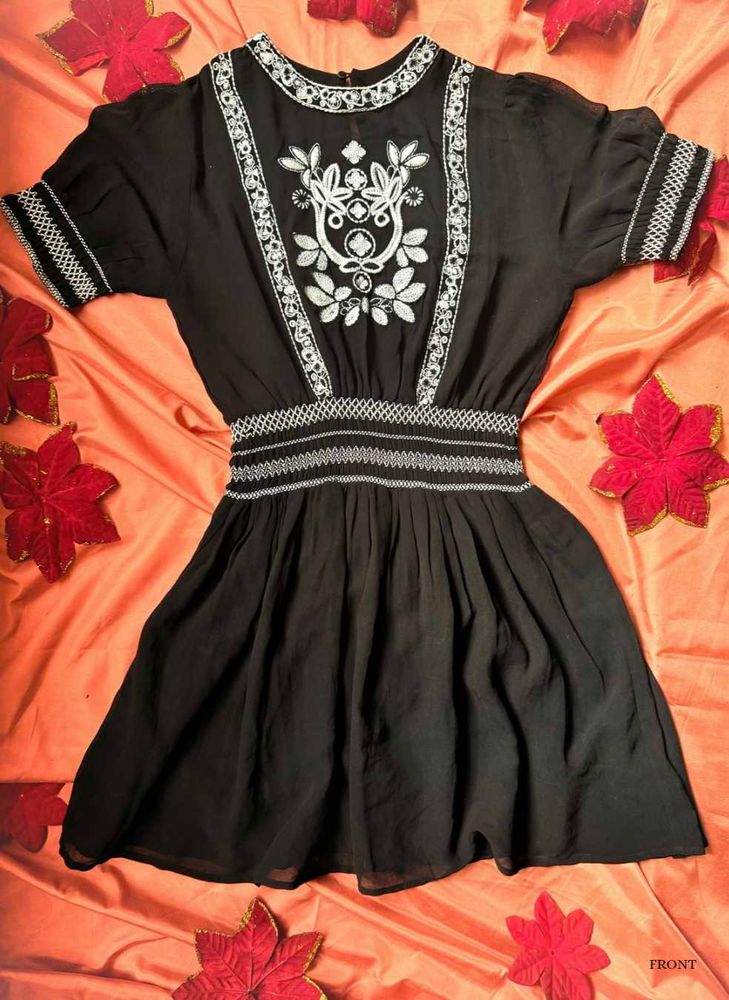 Black Embroidered Dress