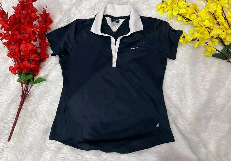 Nike blue polo tee