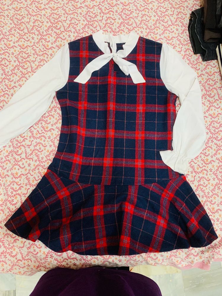 Plaid Drop Waist Dress