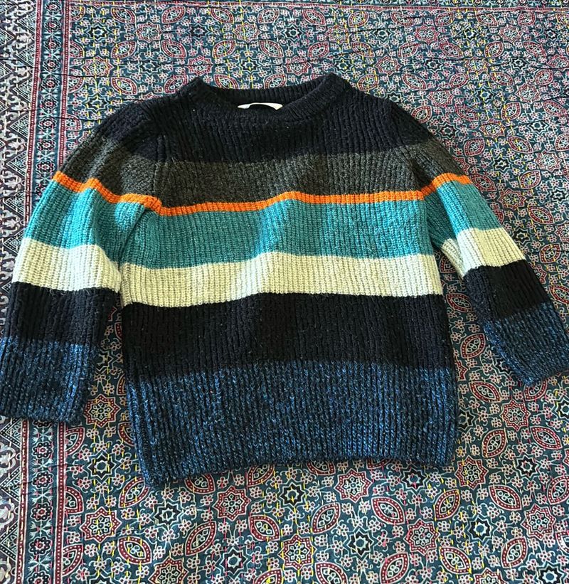 M&amp;S Kids Striped Knit Sweater