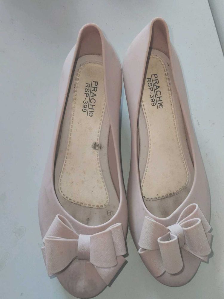 Cute Pink Bow Ballet Flats