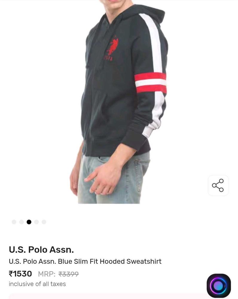 U.S. Polo Assn. Hooded Sweatshirt (M SIZE)