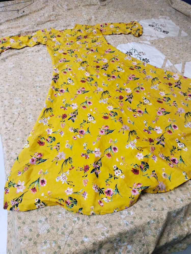 Floral Yellow Dress