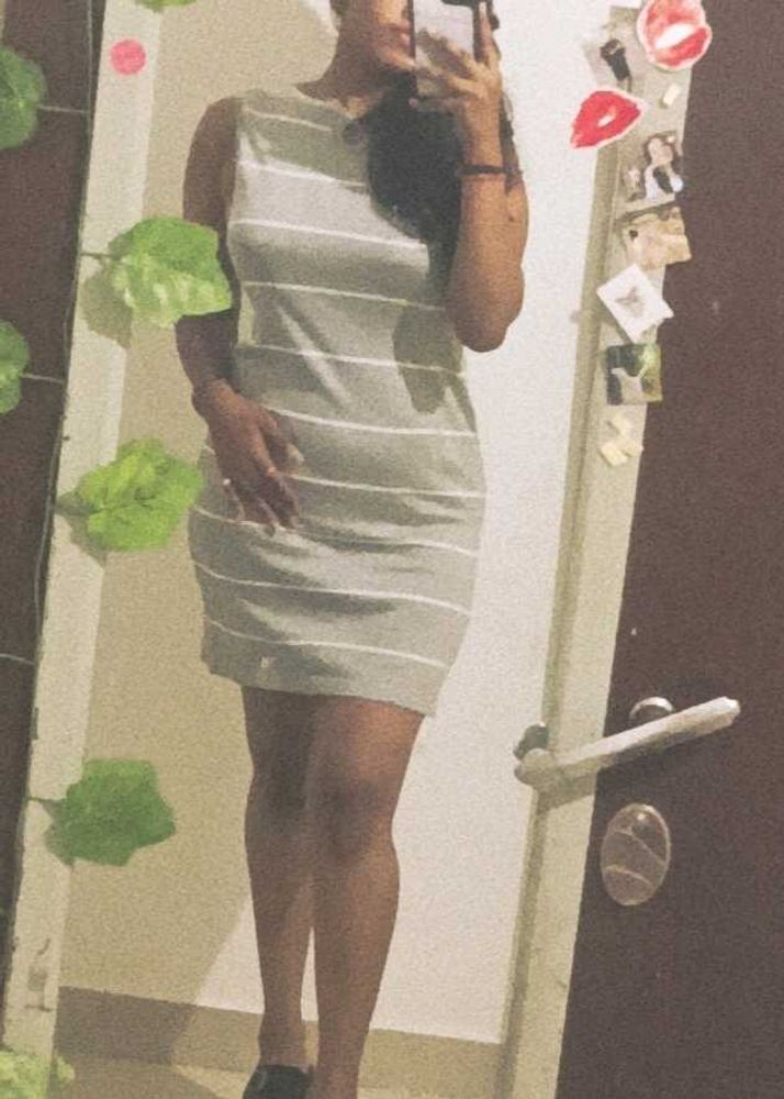 Striped Sleeveless Bodycon Dress