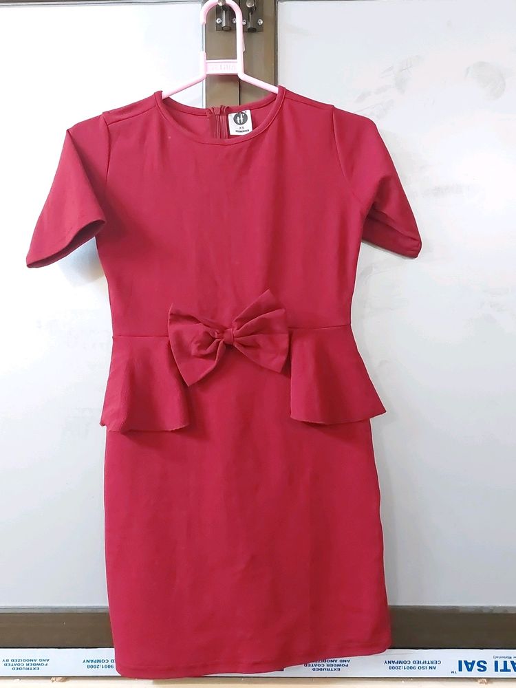 BODYCON RED MINI DRESS