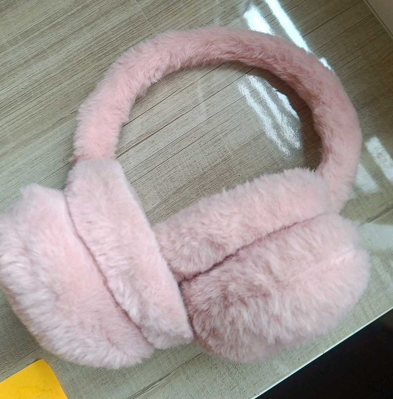 Fuzzy Pink Earmuffs