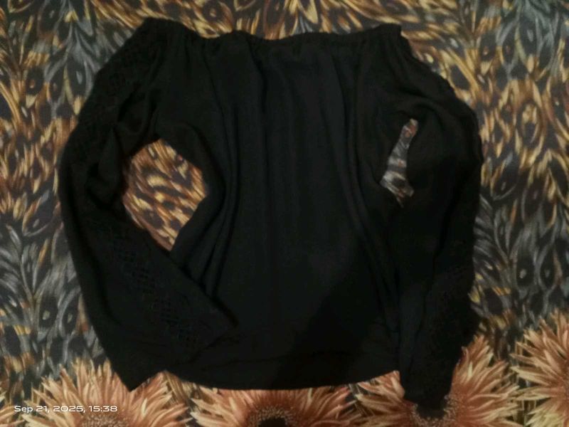 Black Off Shoulder Top