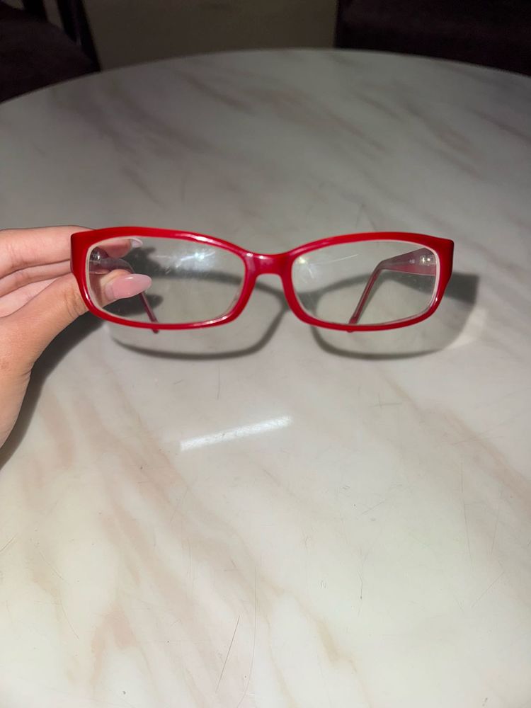 Aesthetic Cherry Red Fossil Spectacle Frame