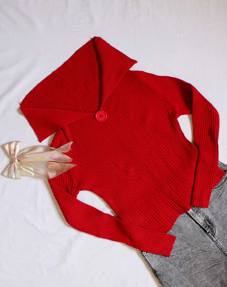 Red Off Shoulder Top