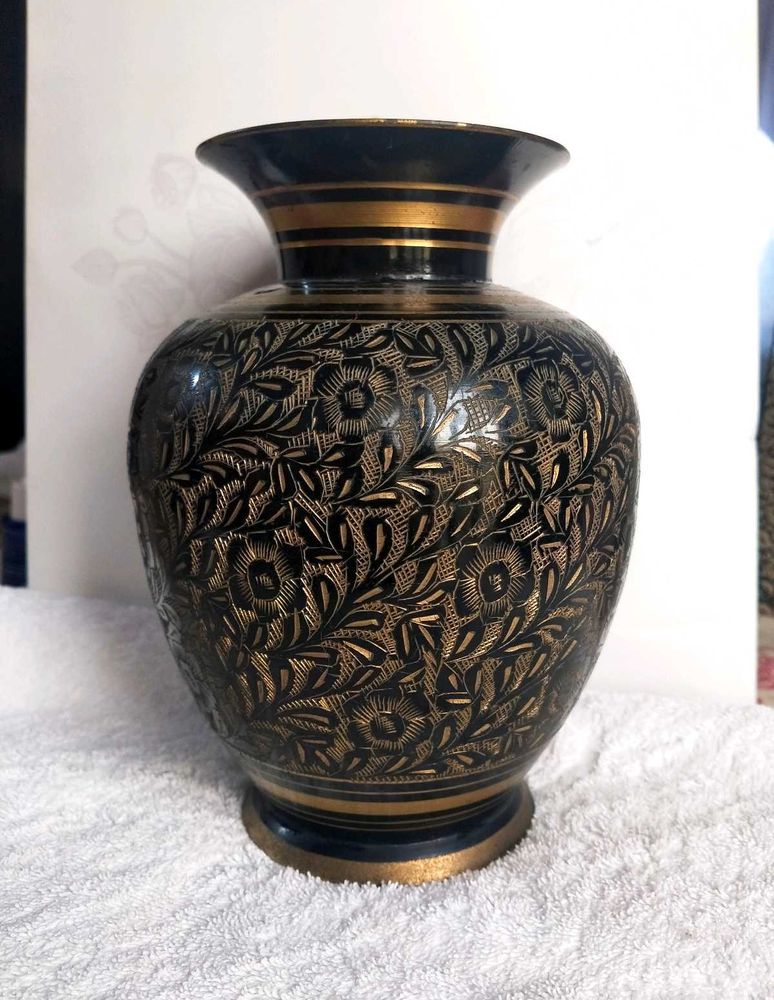 Vintage Etched Vase