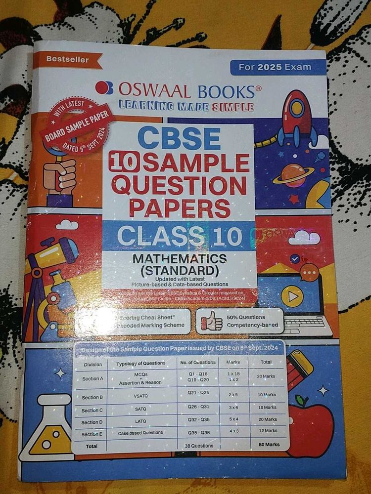 OSWAAL Class X Maths (Standard) 10 Sample Papers.
