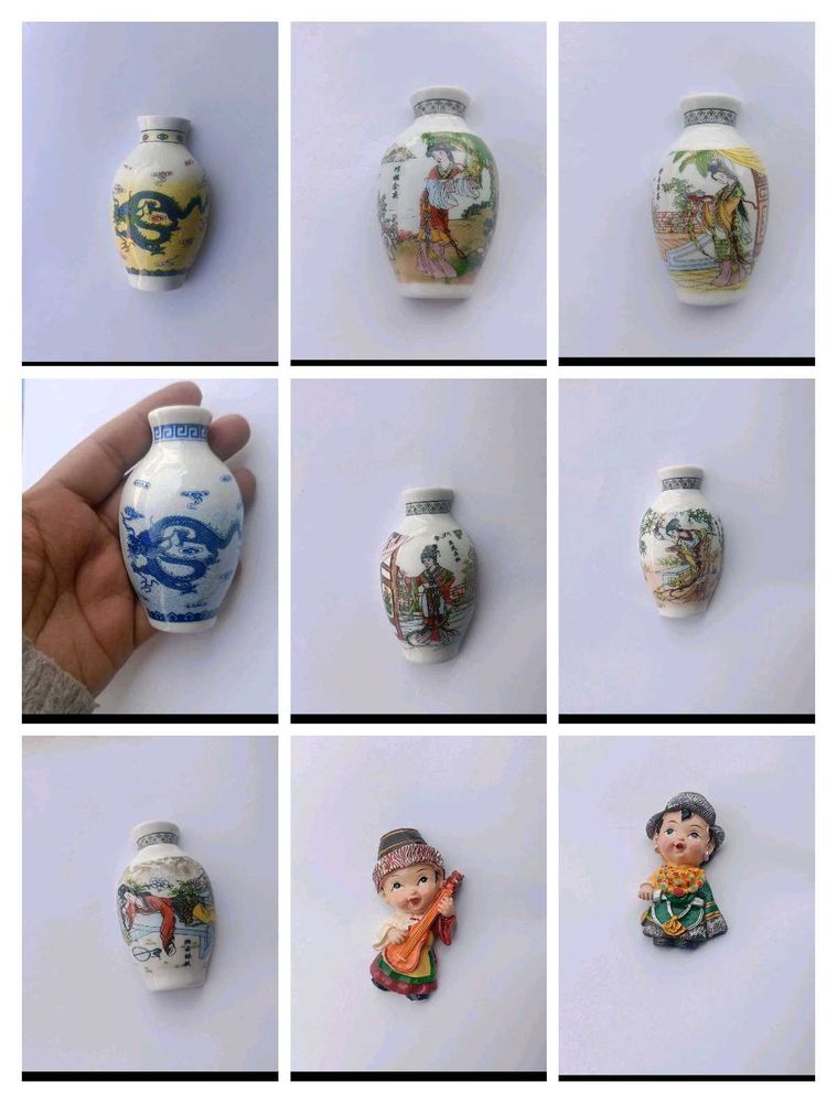 Fridge Magnets Doll,Pot,Plate 13 piece
