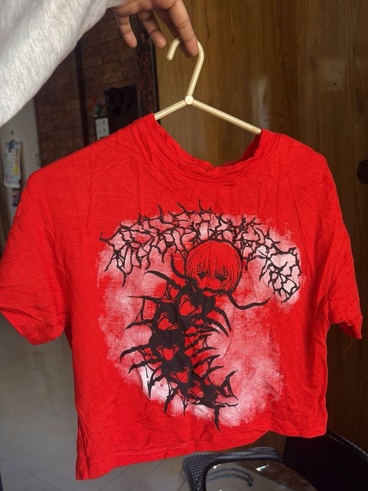 Red Graphic Print T-Shirt