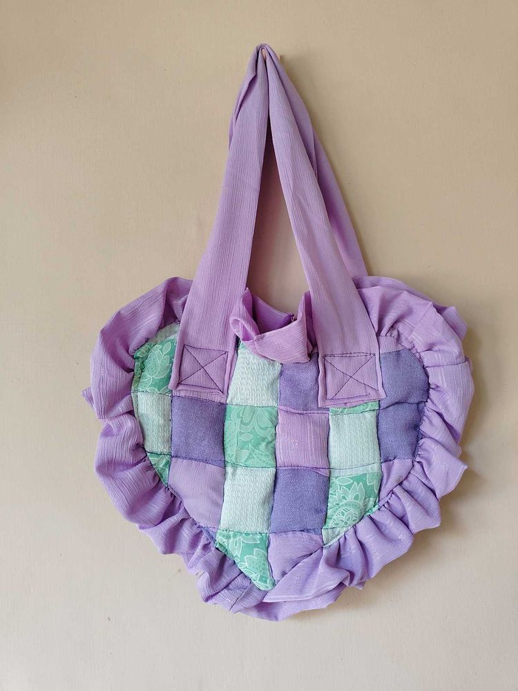 Pastel Patchwork Heart Bag