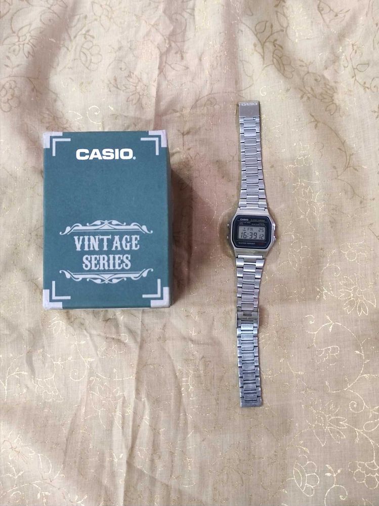 Casio Vintage A-158WA-1Q Digital Grey Dial Watch
