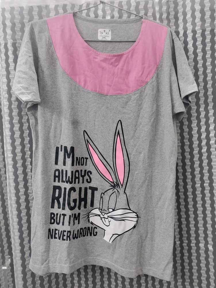 Grey &amp; Baby Pink Night Dress
