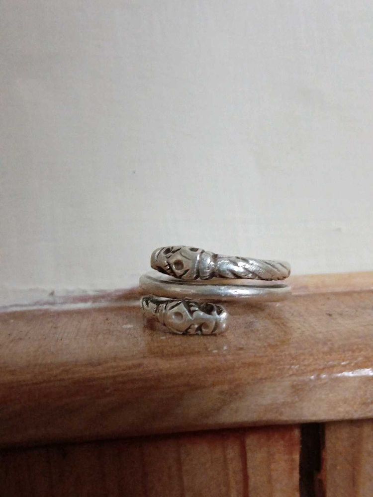Vintage Silver Snake Wrap Ring