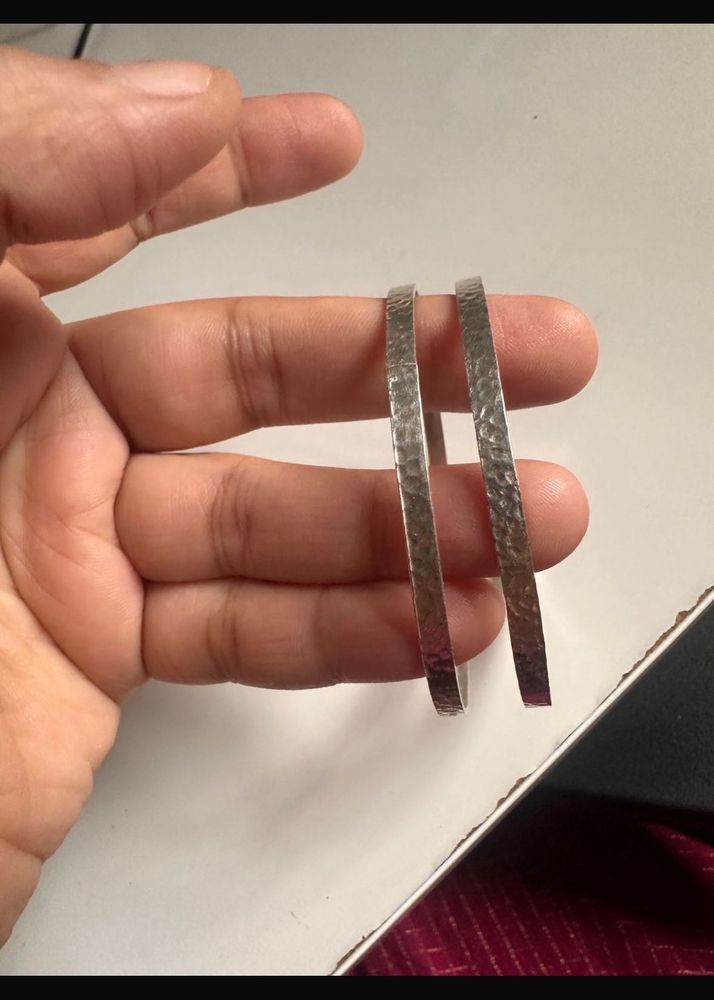 Silver Bangles 925  - Set of 2