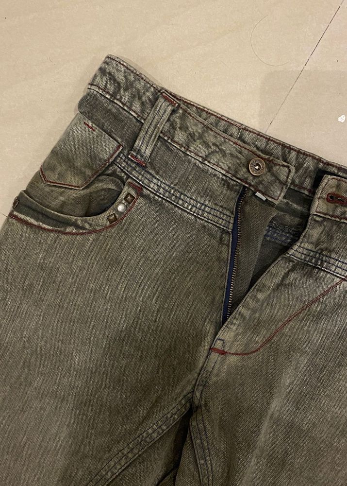 Vintage Wash Denim Jeans