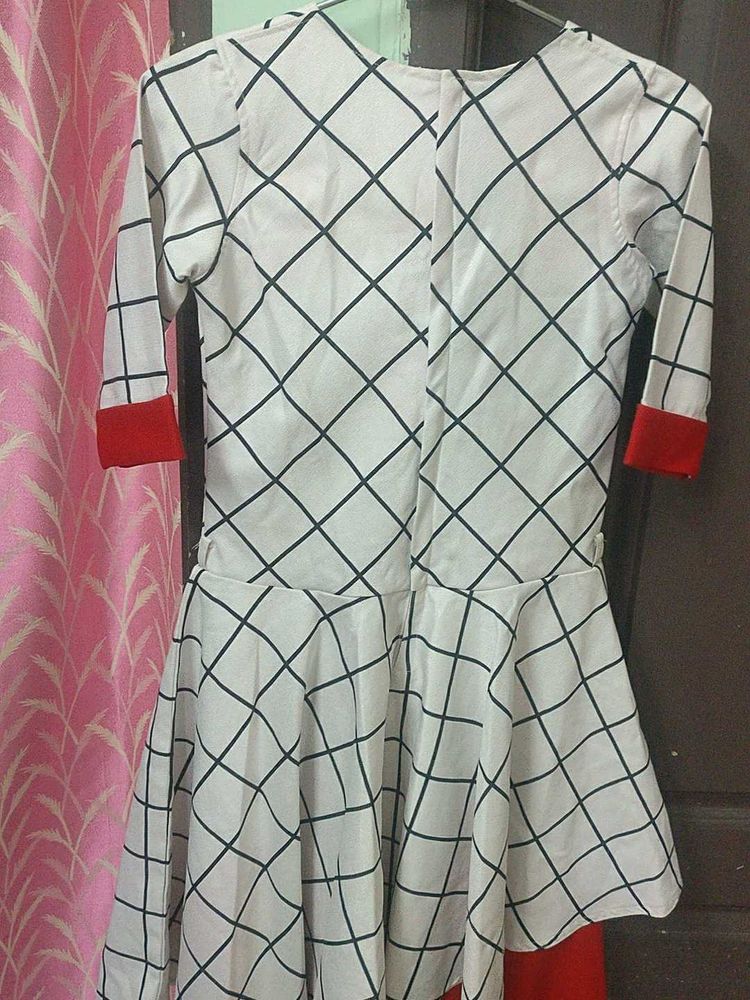 Stylish Checked Fit &amp; Flare Dress