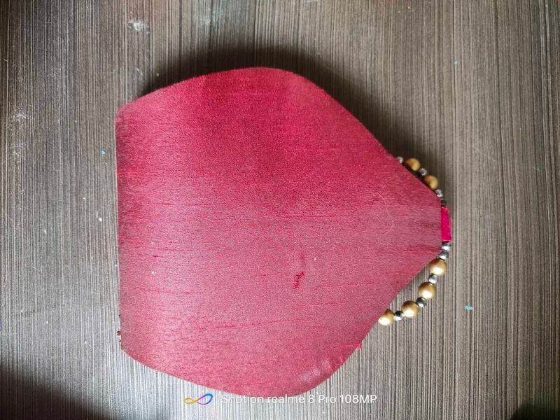 Red Beaded Pouch
