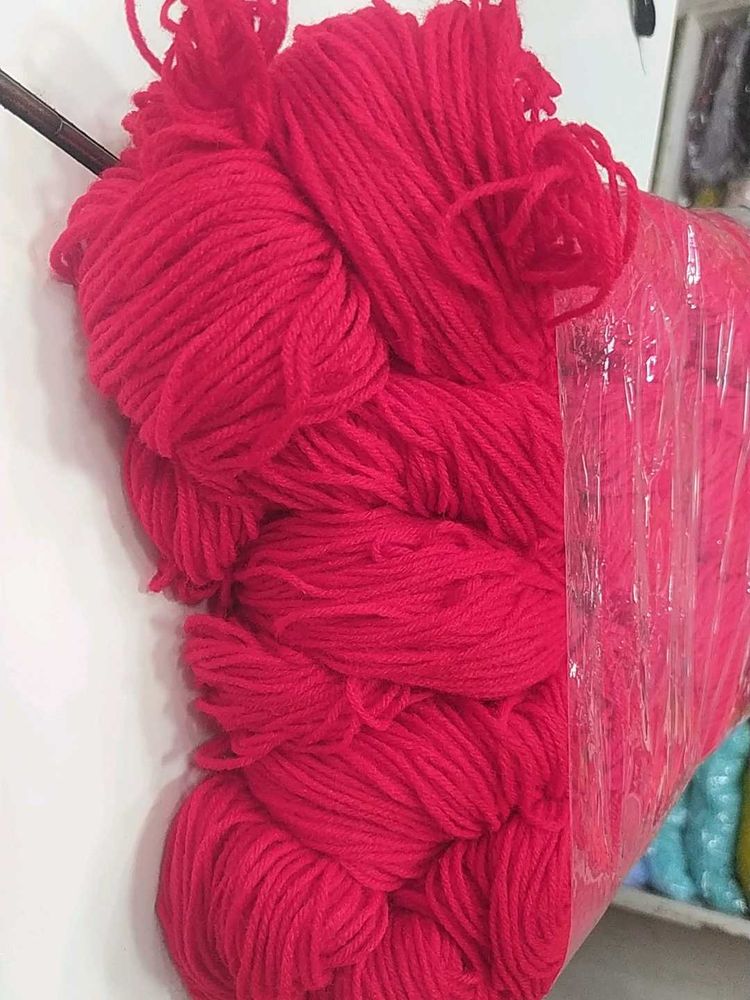 Vibrant Red Yarn for Crafting