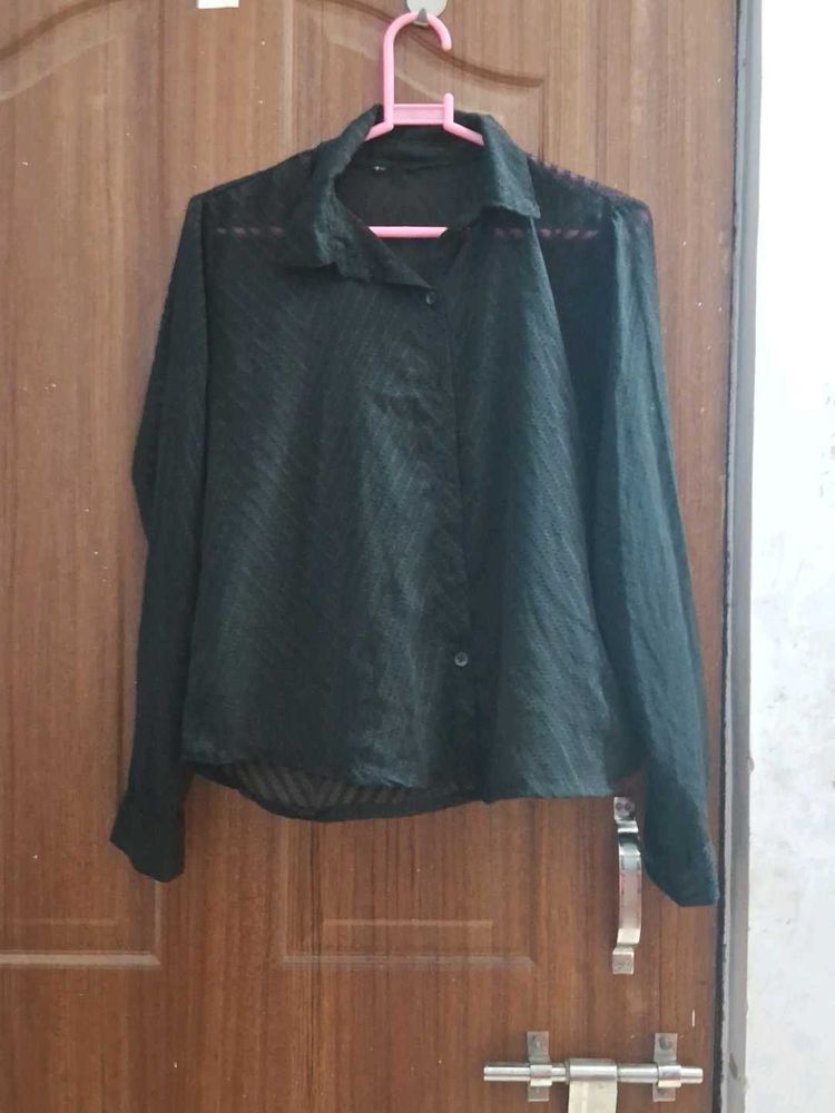 Black See Through Shirt