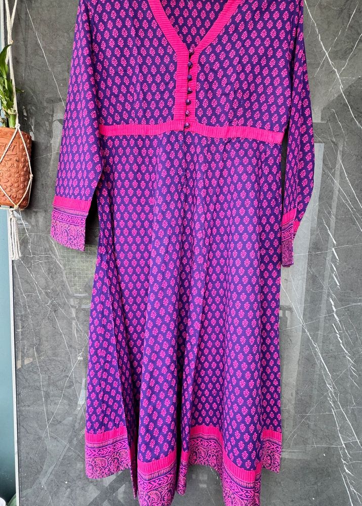 Purple &amp; Pink Print Dress