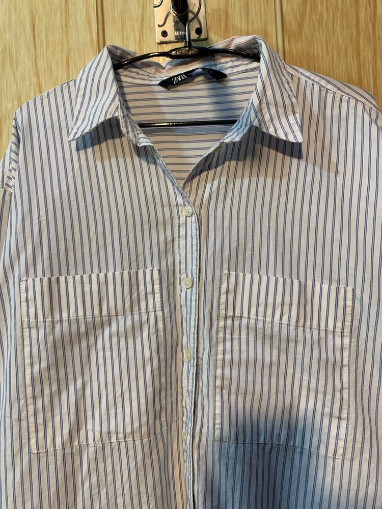 Zara Striped Button-Down Shirt