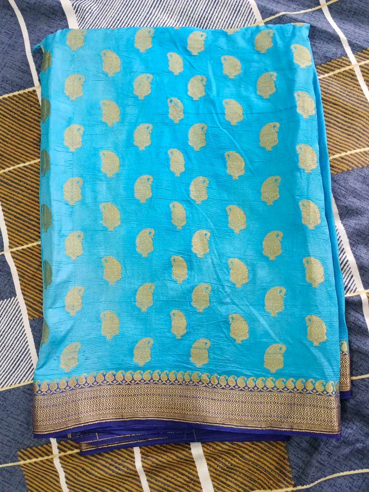 Blue Banarasi Saree