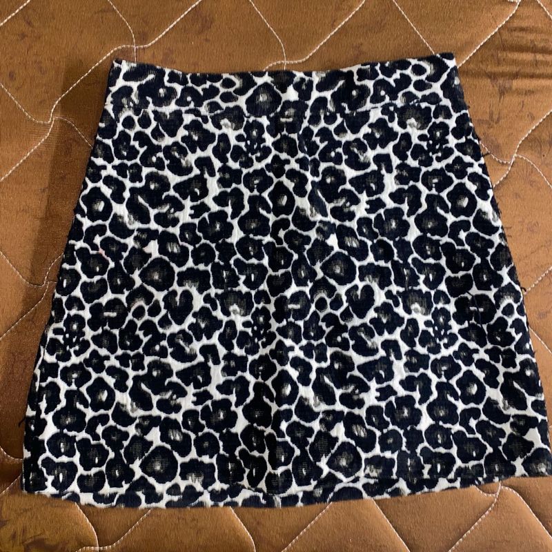 Leopard-Print Mini Skirt