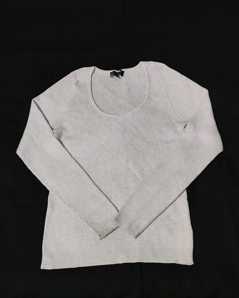 Gray Long Sleeve Winter top/sweater for women