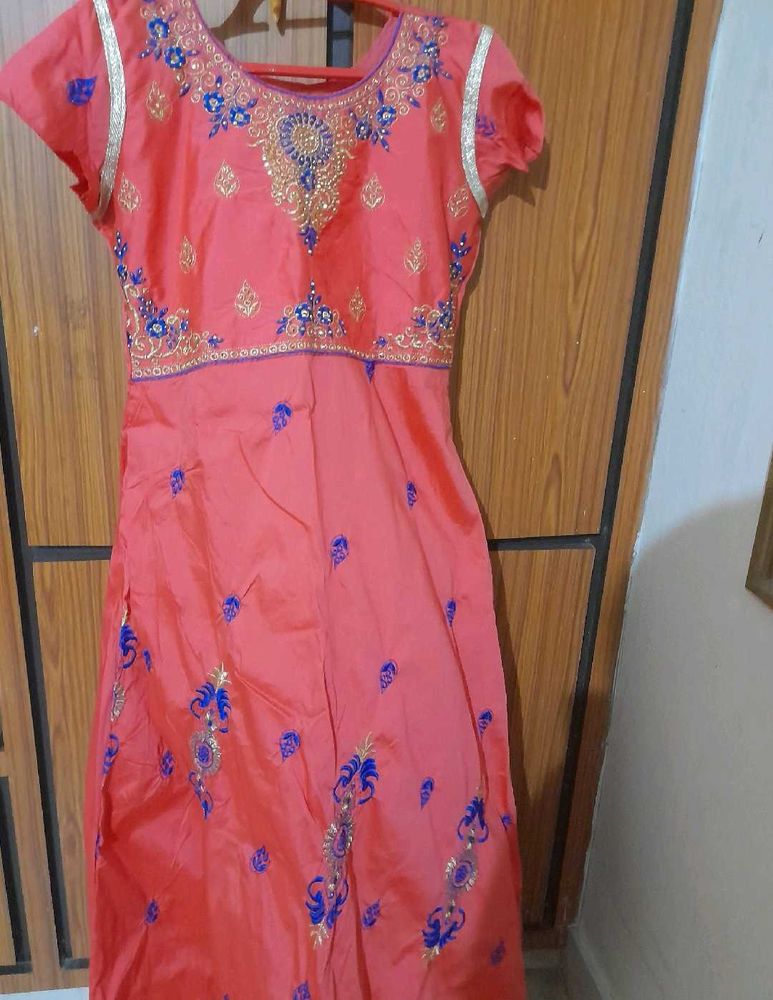 Red Frock With Dupatta