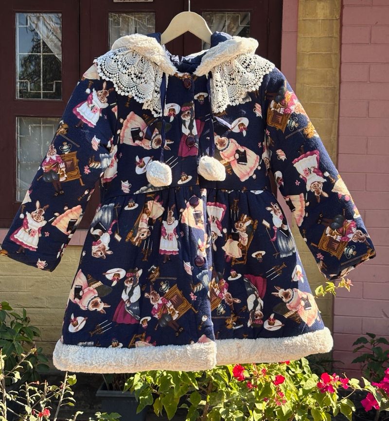 Girl's Patterned Coat