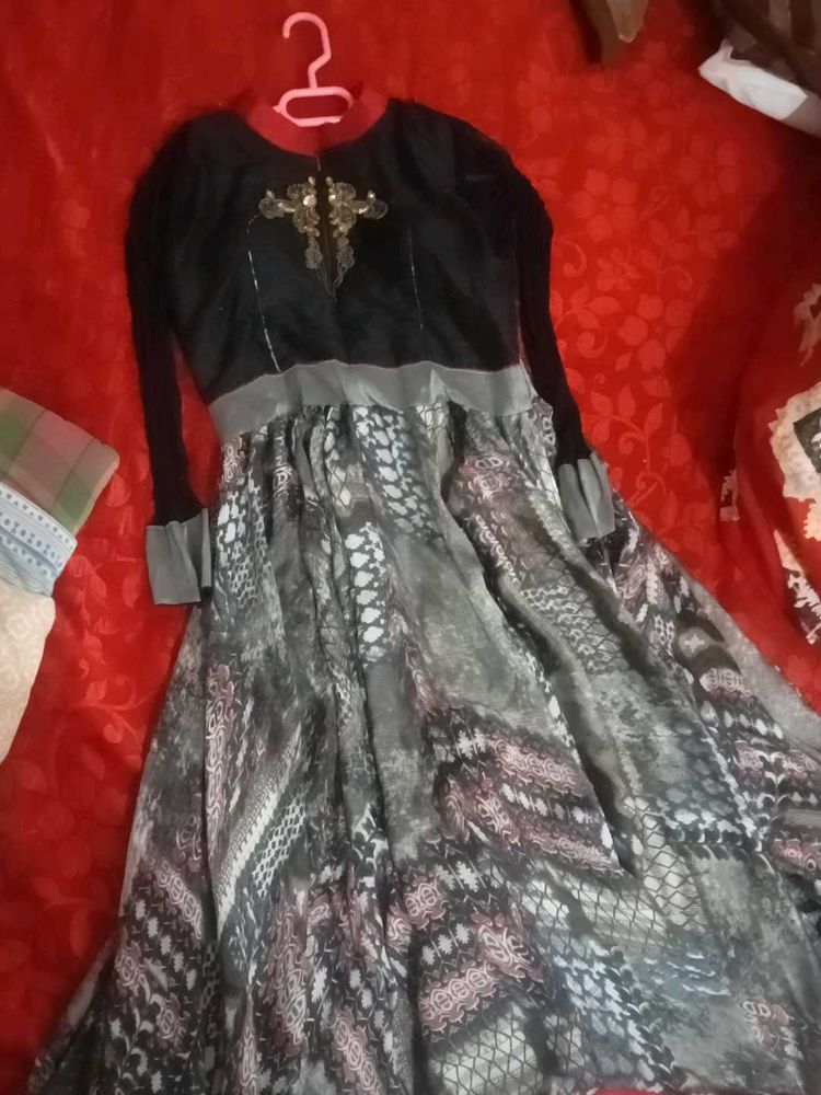 Elegant Black &amp; Grey Dress