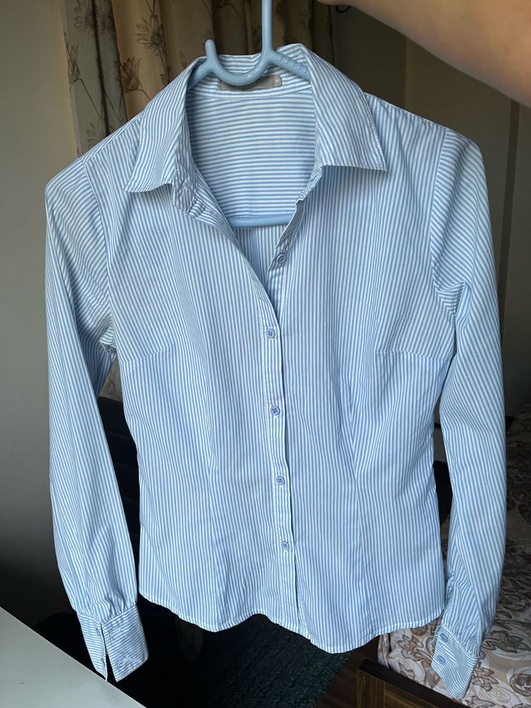 Y2K Striped Blue Shirt
