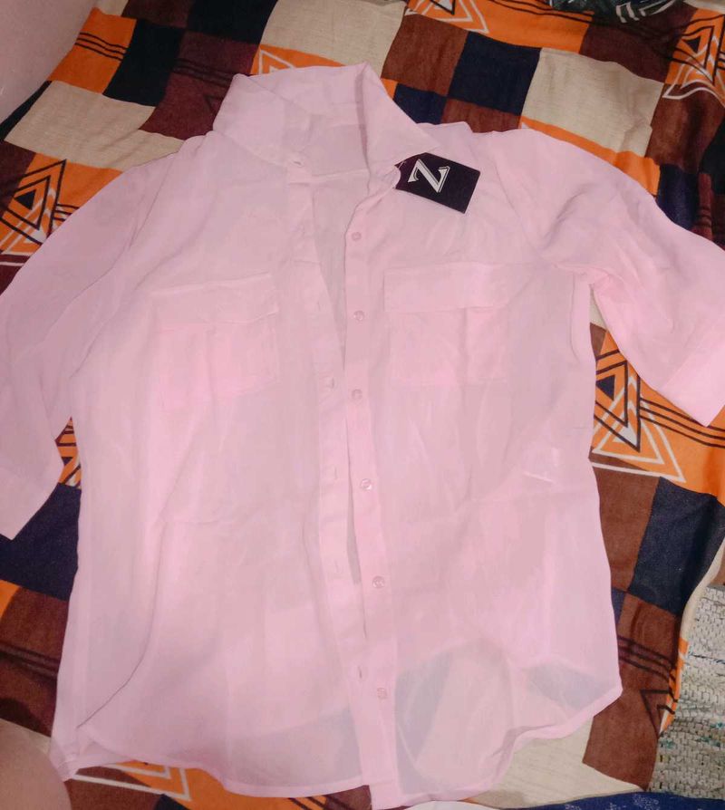 Pink Casual Shirt