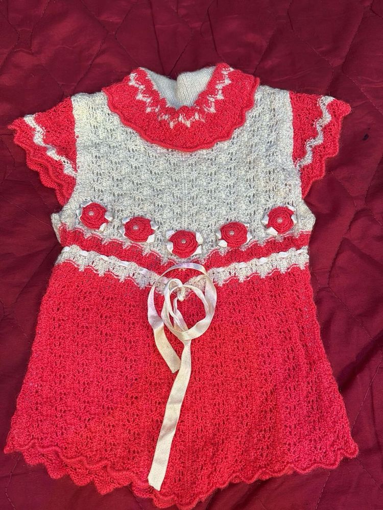 Adorable Hand-Knitted Baby Dress