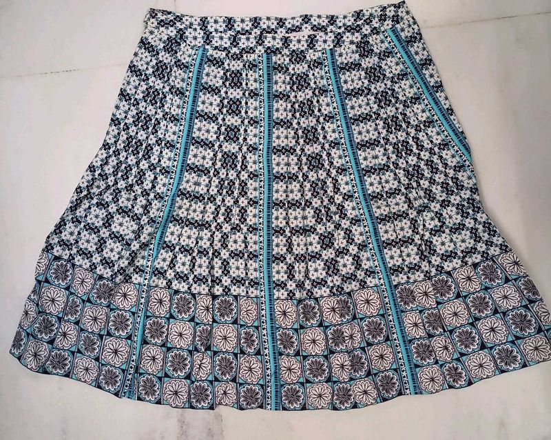 Patterned Midi Skirt