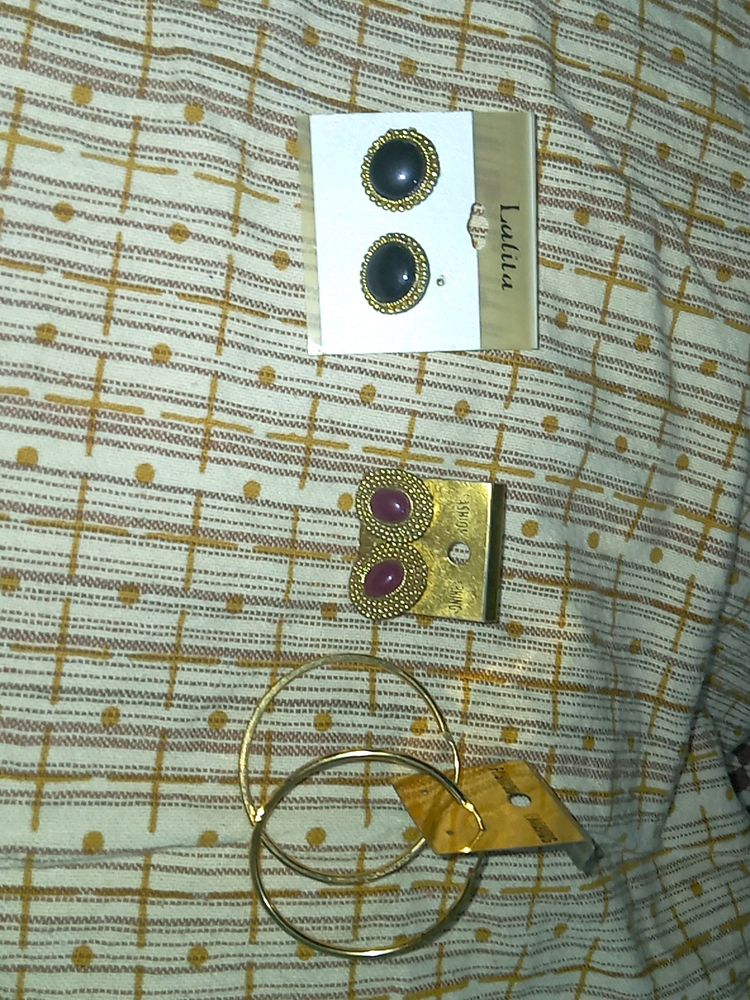 Pack Of 3 Earrings For Everyday And Ethnic Wear