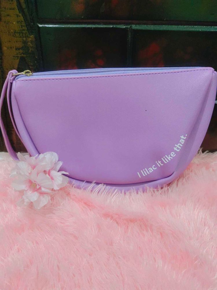 Trendy Lilac Plum Pouch – Stylish &amp; Compact