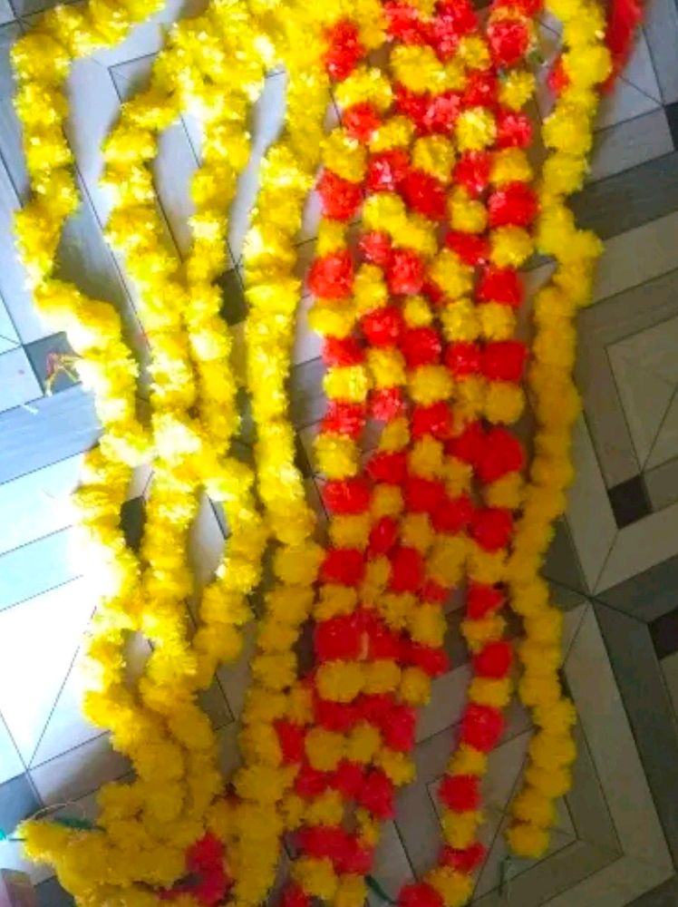 20 String Artificial.Flower Yellow,Ornge Nd Mix