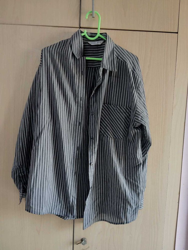 Striped Oversized Button-Down SHIRT ✨✨