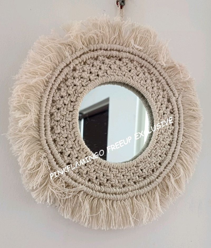 8.5 Inches Macrame Mirror
