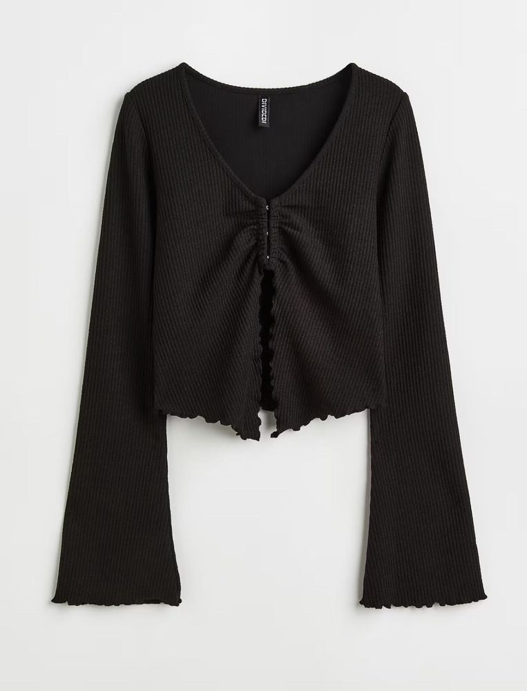 v neck long sleeved top