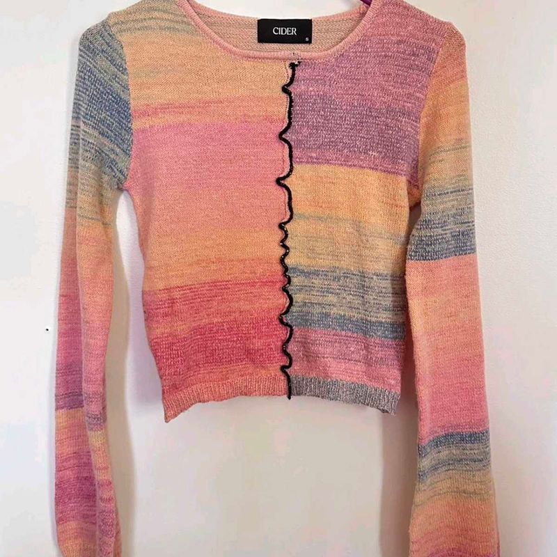 Cider Patchy Long Sleeve Top