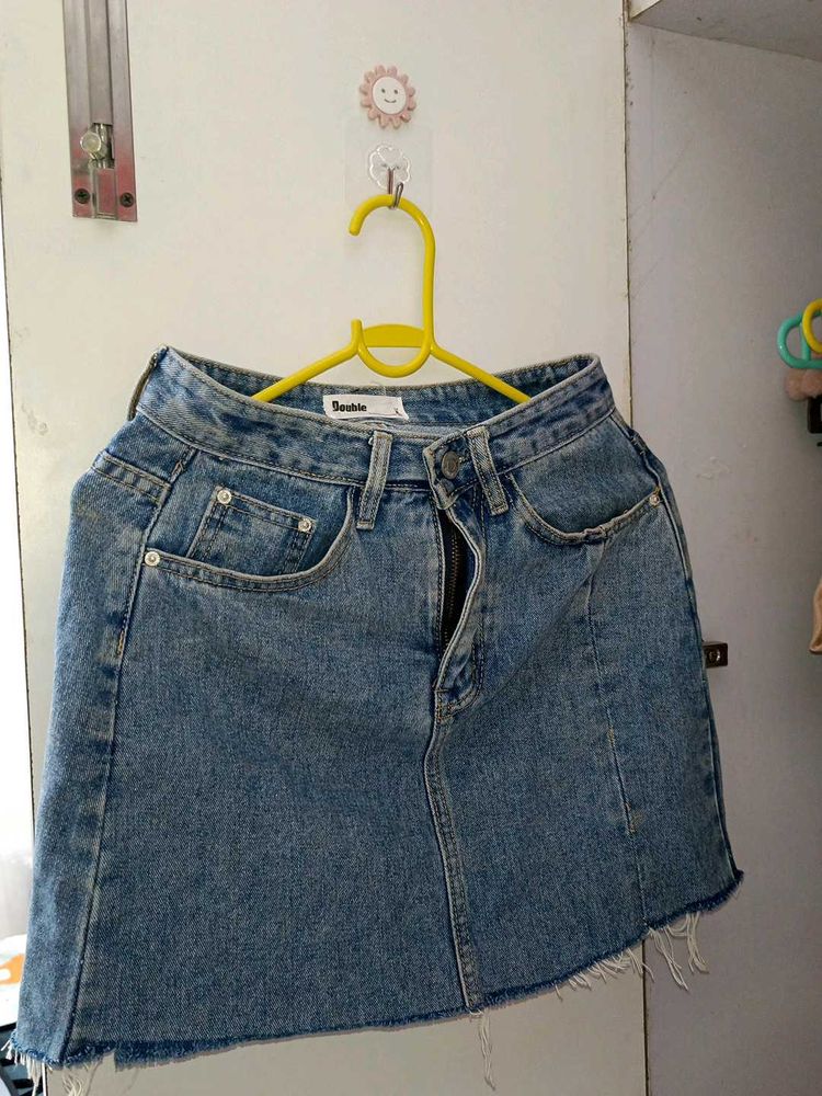 Denim Mini Skirt