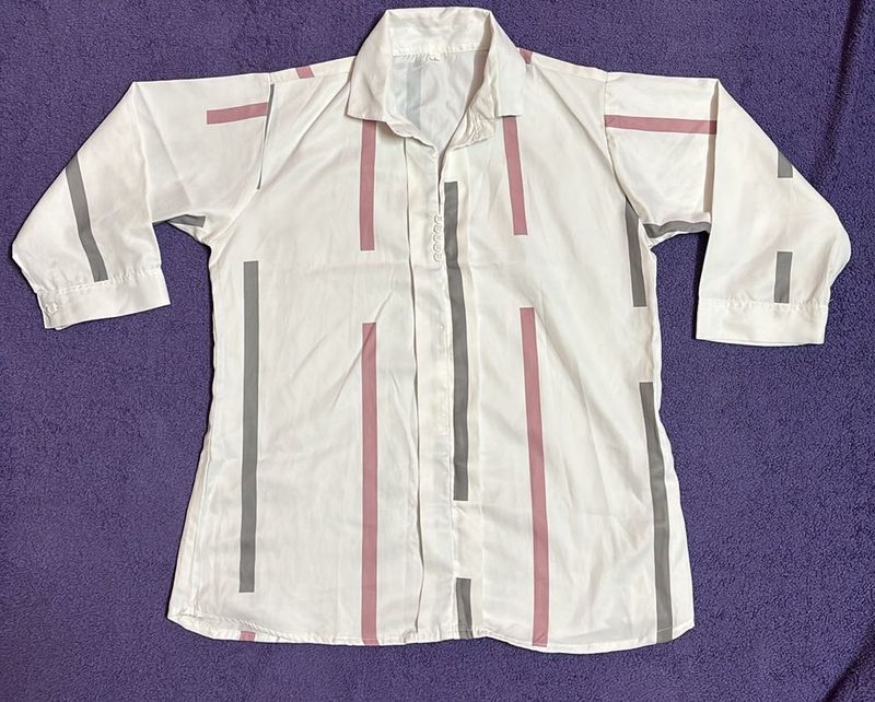 Striped White Shirt