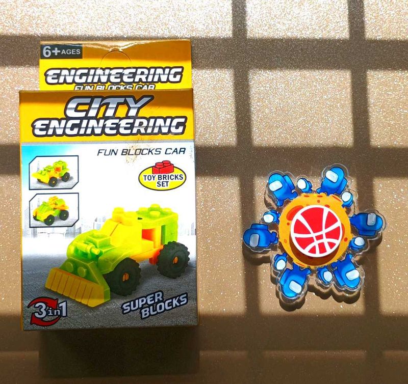 City Engineering Fun Blocks Car ans Spinner